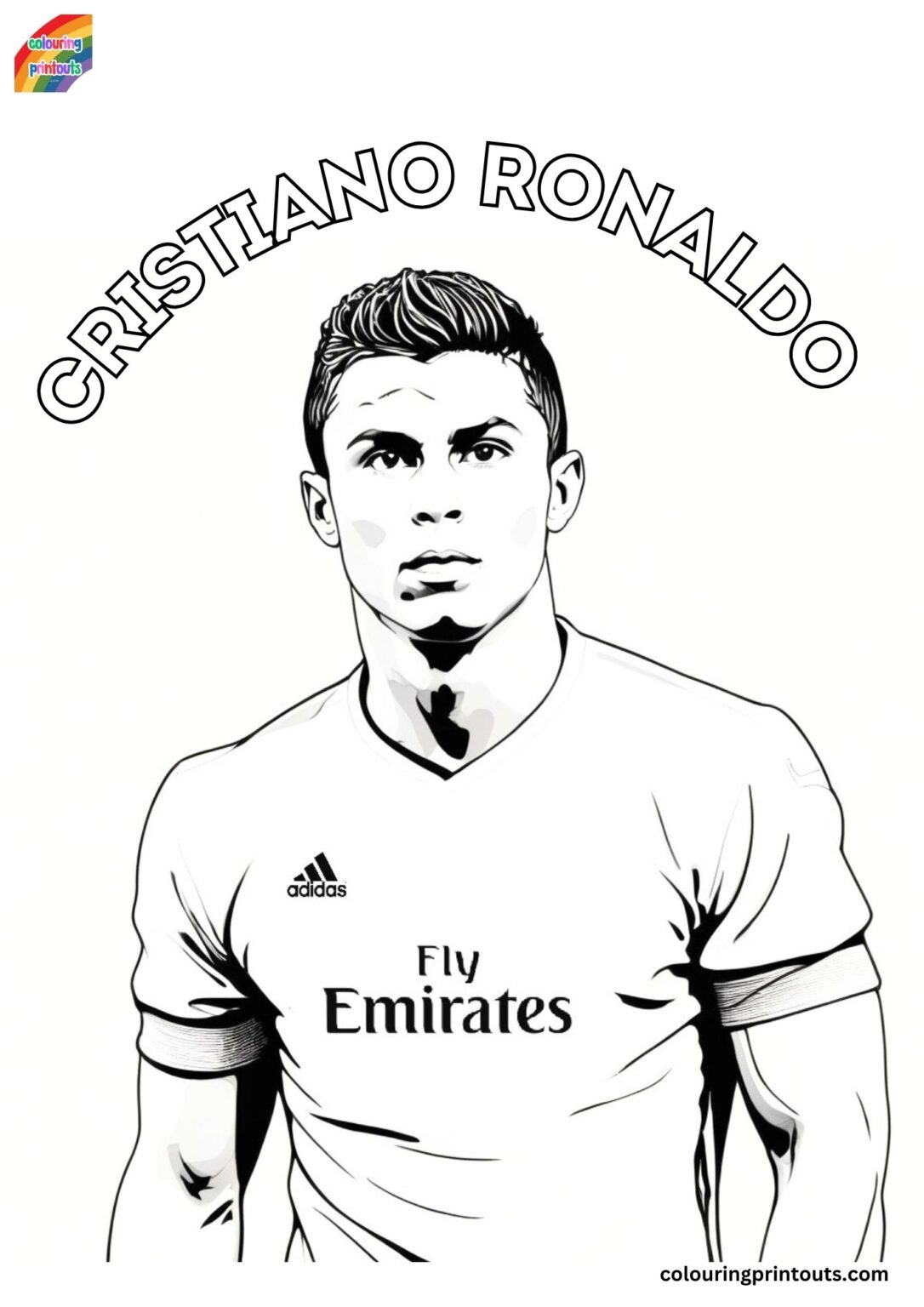 10 Ronaldo Colouring Sheets Free PDF Printables