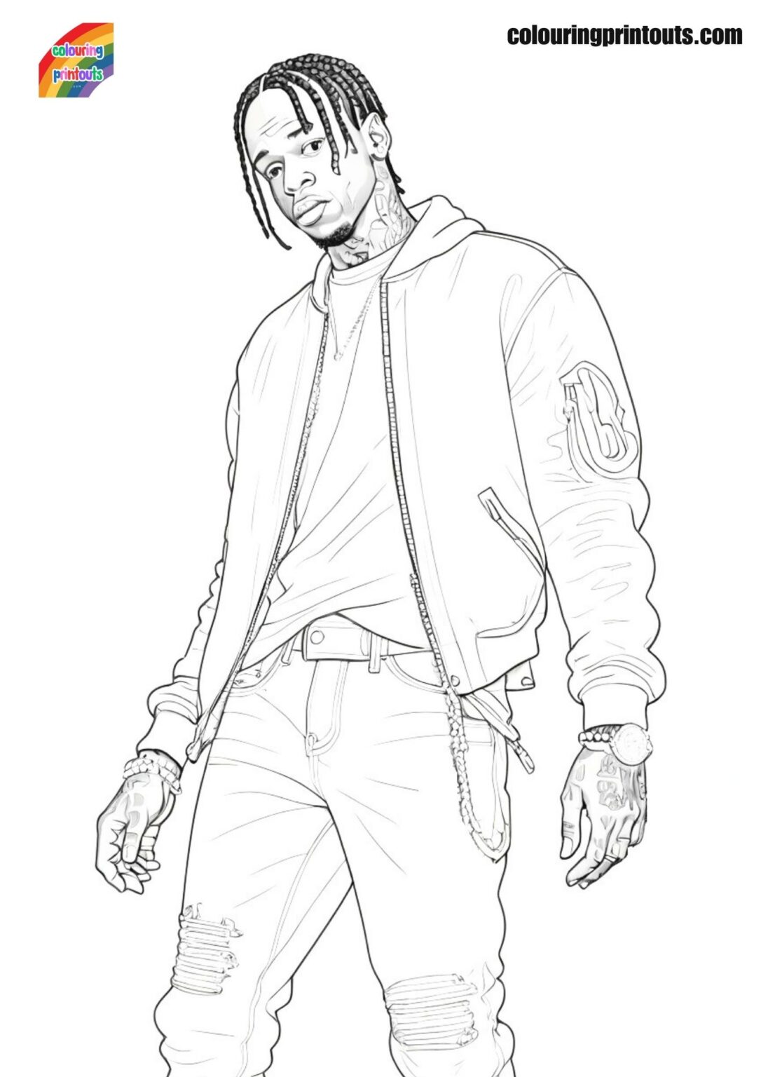 Travis Scott Coloring Pages Free Printables