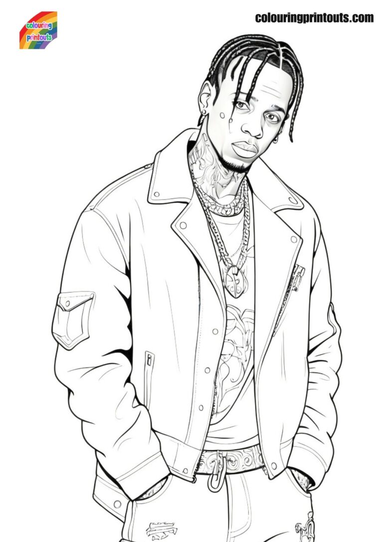 Travis Scott Coloring Pages Free Printables