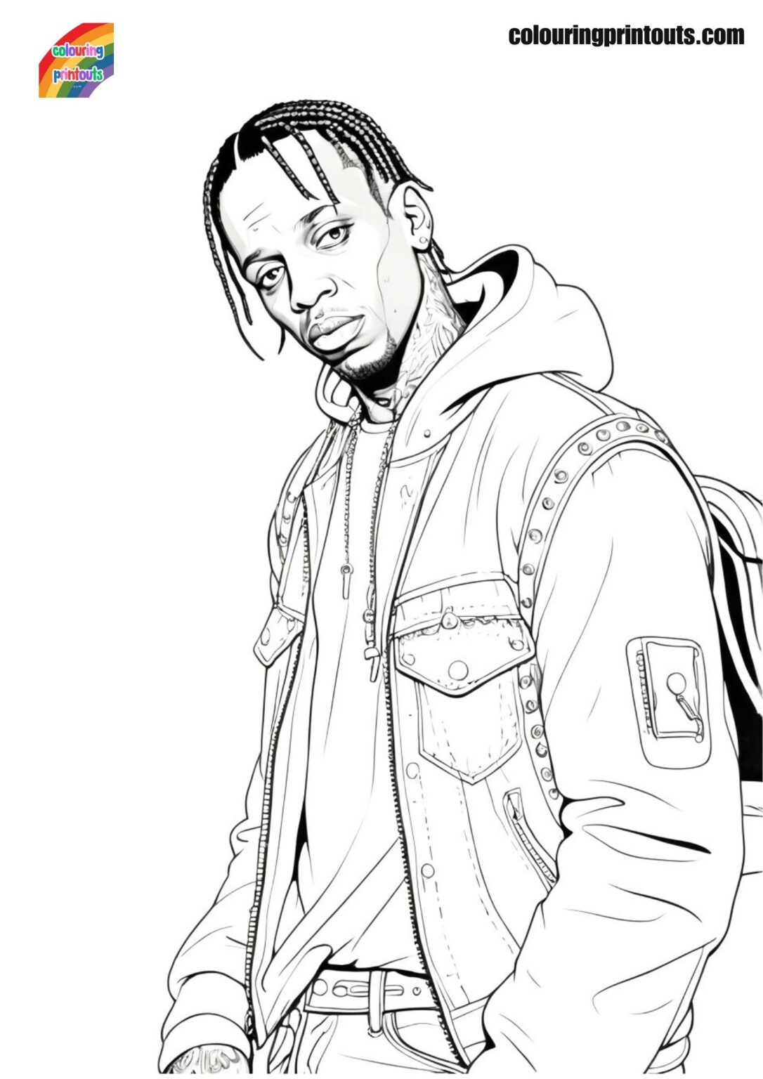 Travis Scott Coloring Pages Free Printables