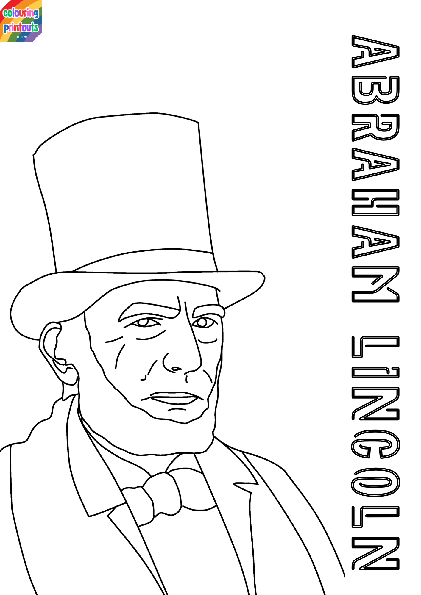 Abraham Lincoln Coloring Sheet