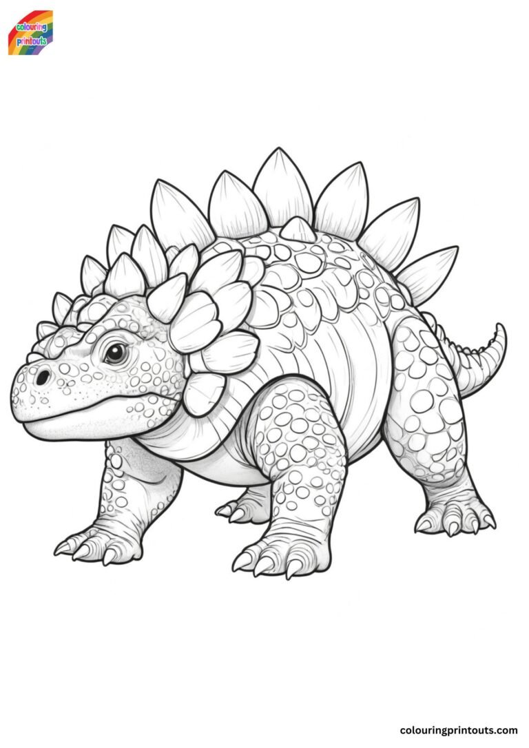 Ankylosaurus Dinosaur Coloring Pages
