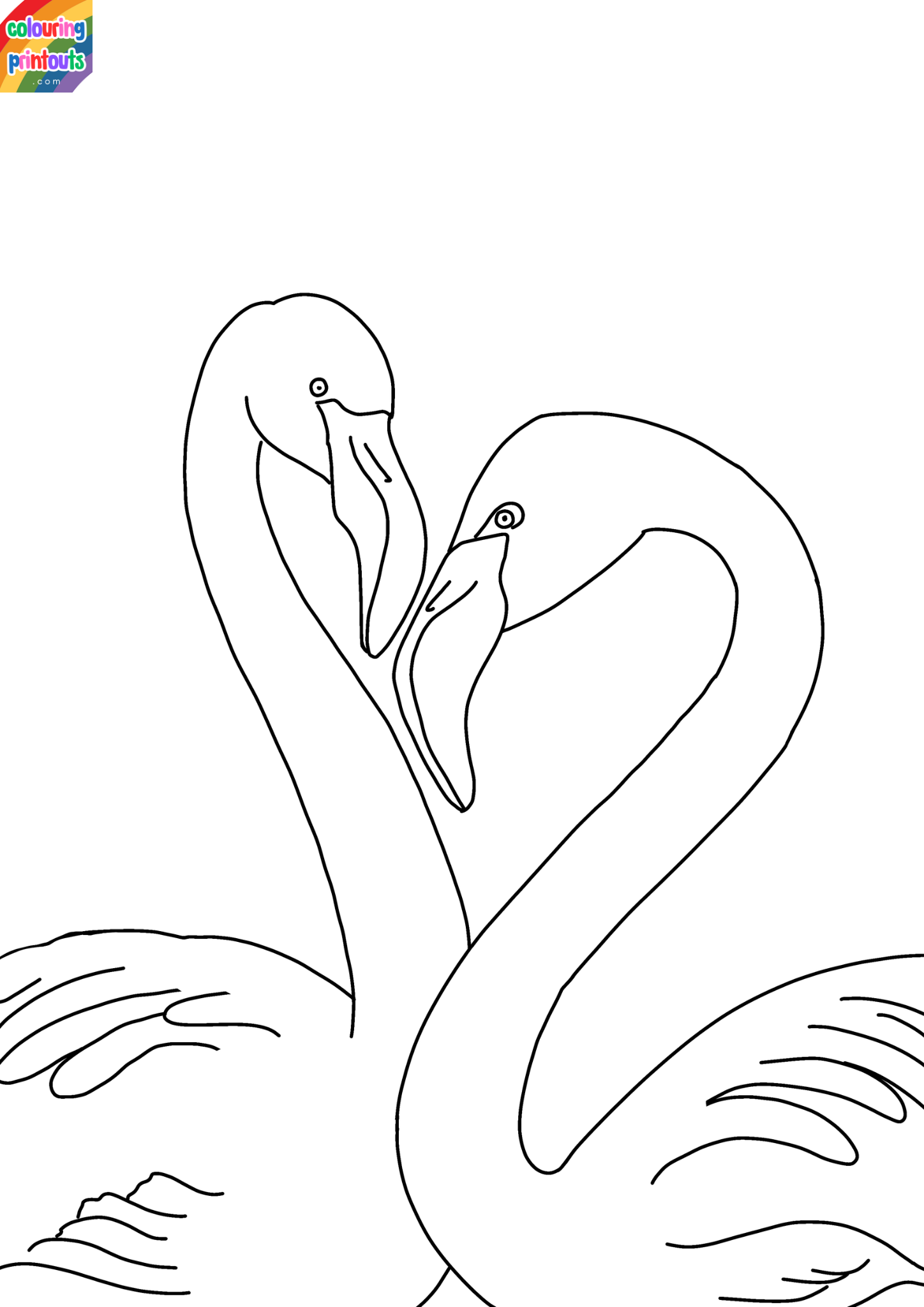 Coloring Pages Of Flamingos
