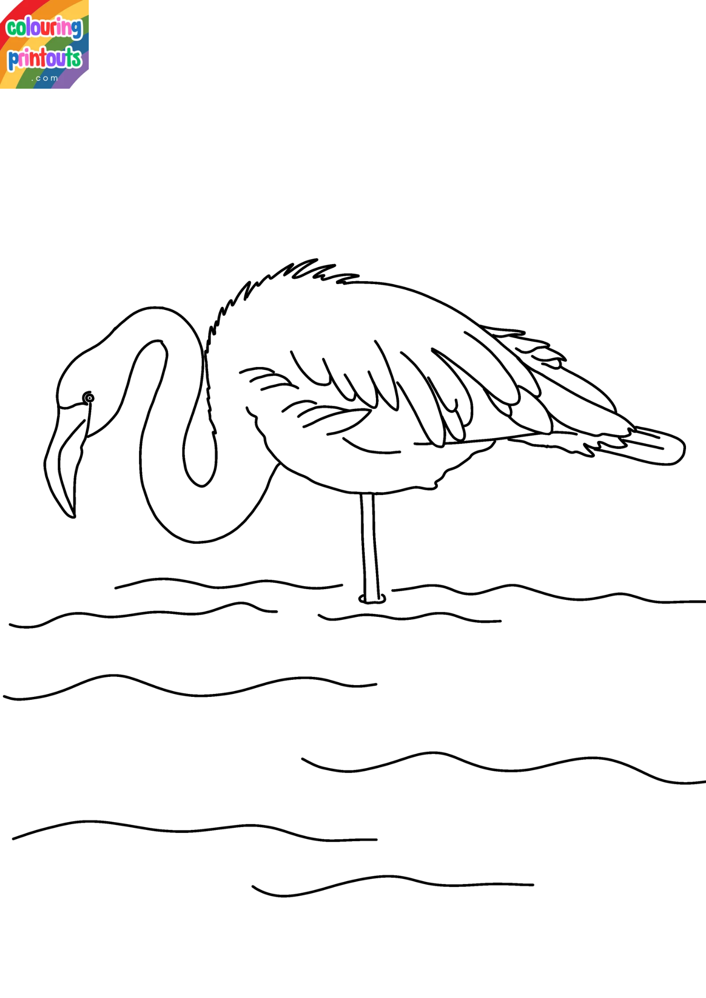 Coloring Pages Of Flamingos