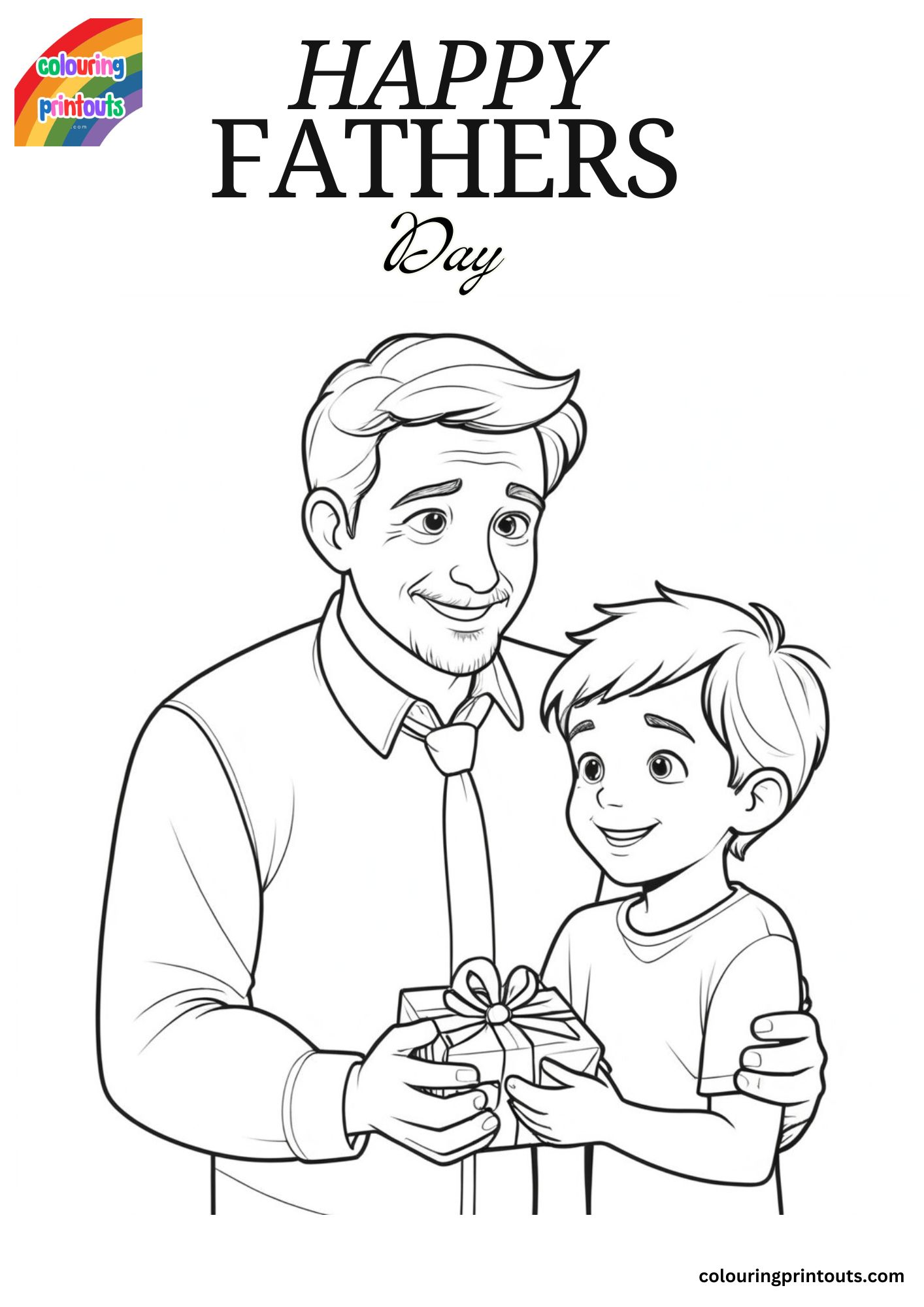 Father's Day Coloring Pages Pdf