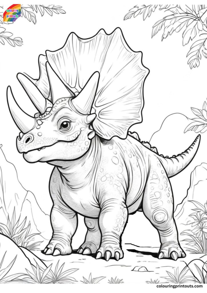 Dinosaur Coloring Pages Triceratops