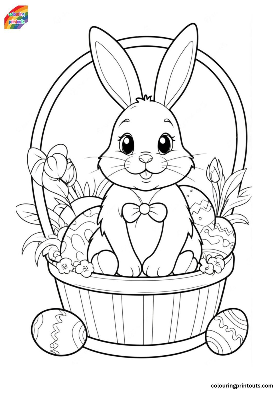 Easter Bunny Coloring Page Printable ( Free Printables )