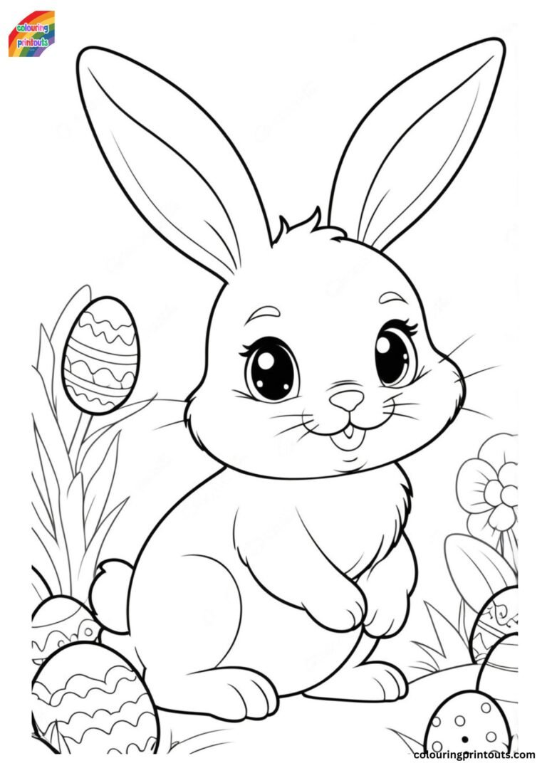 Easter Bunny Coloring Page Printable ( Free Printables )