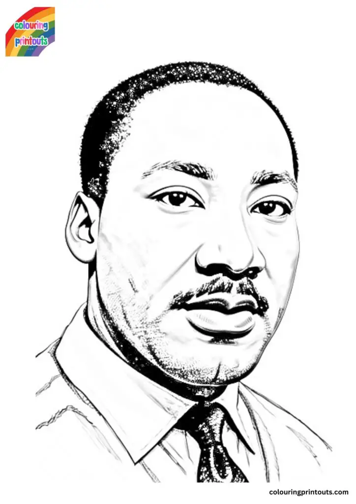 Free Printable Martin Luther King JR Coloring Page