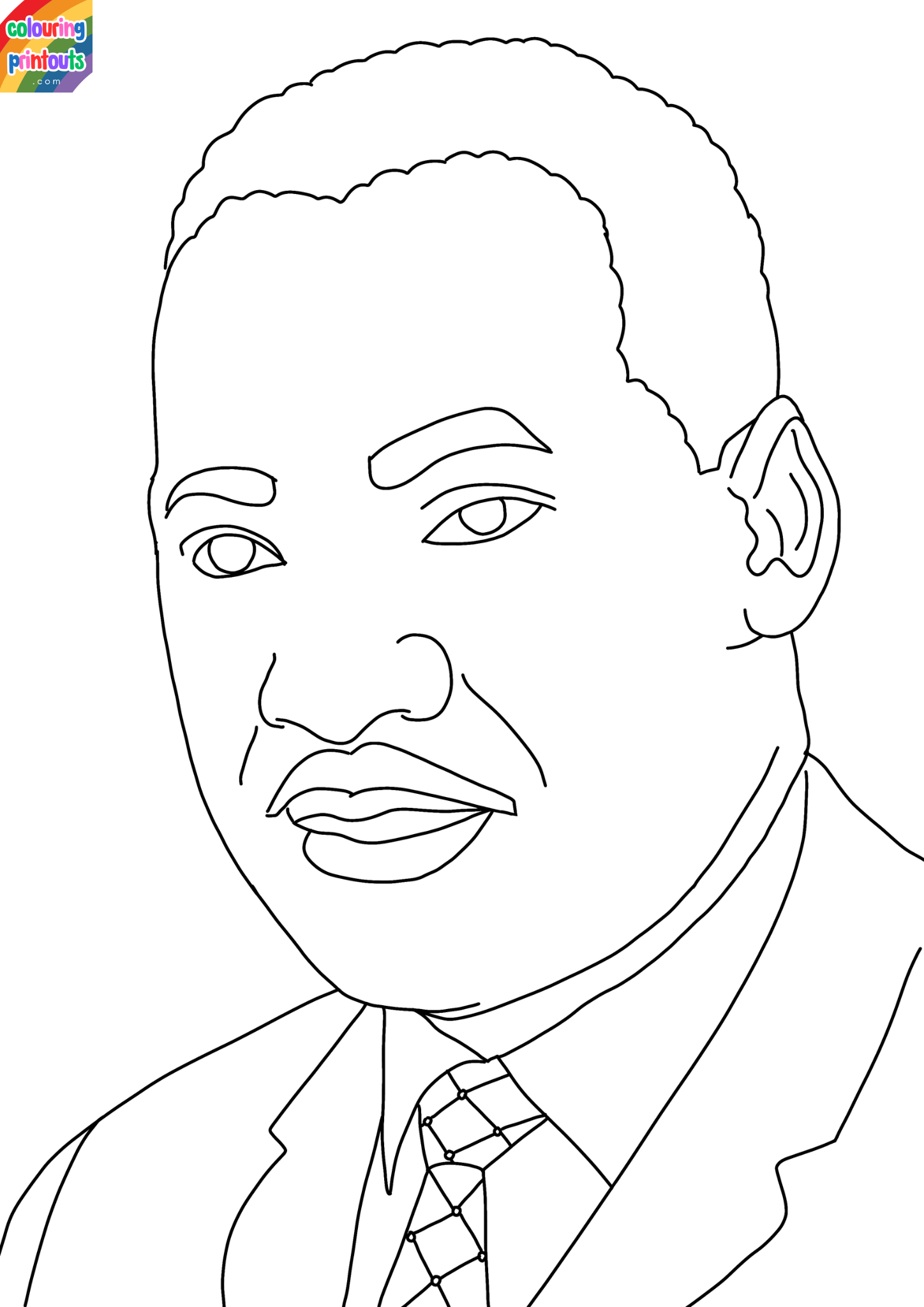 Free Printable Martin Luther King JR Coloring Page