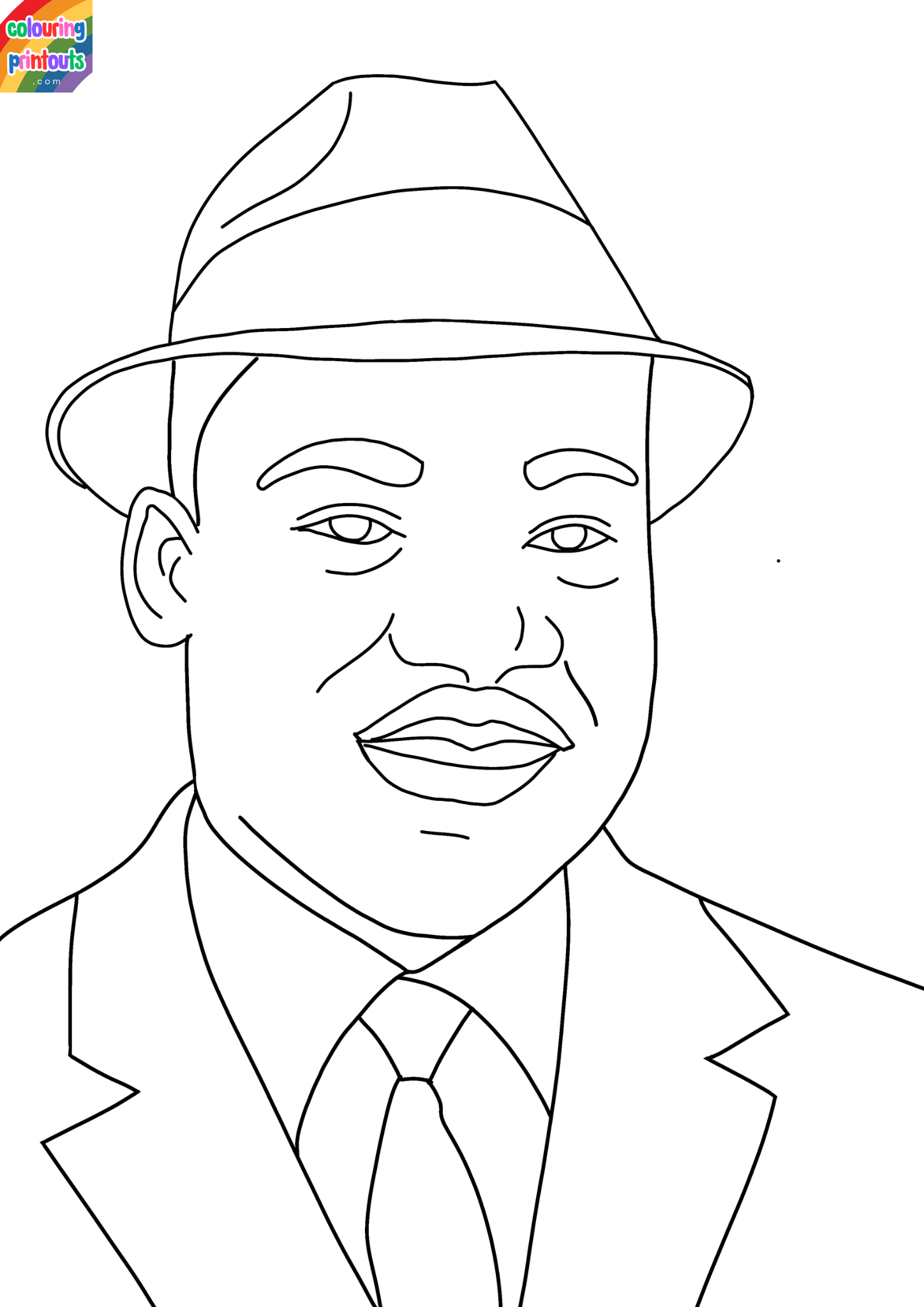 Free Printable Martin Luther King JR Coloring Page (2)
