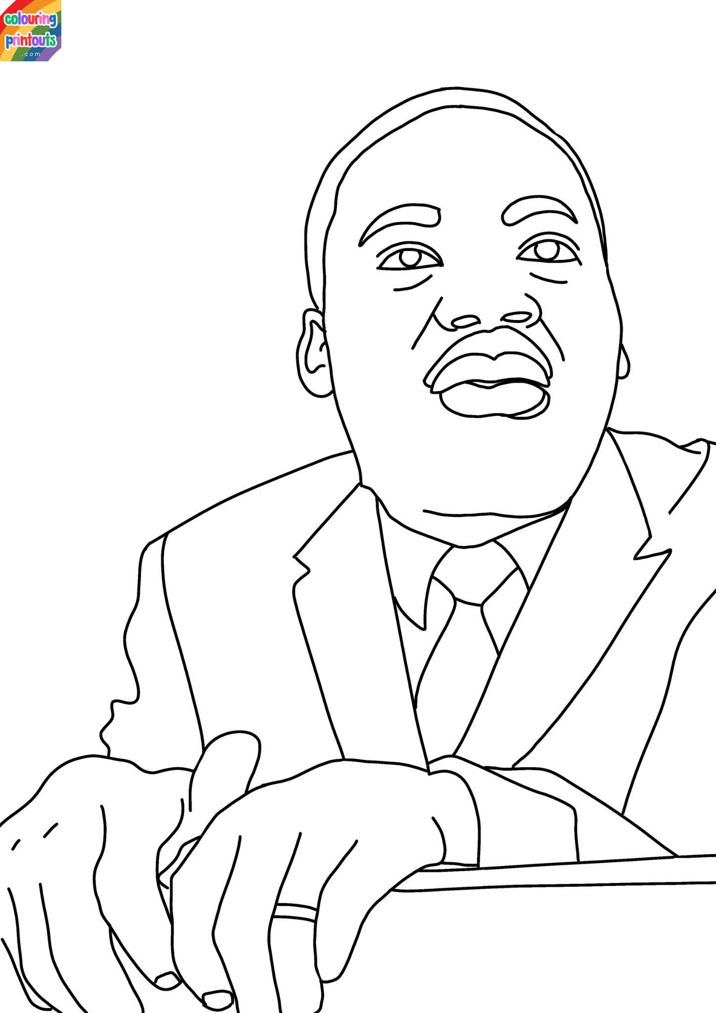 Free Printable Martin Luther King JR Coloring Page (3)