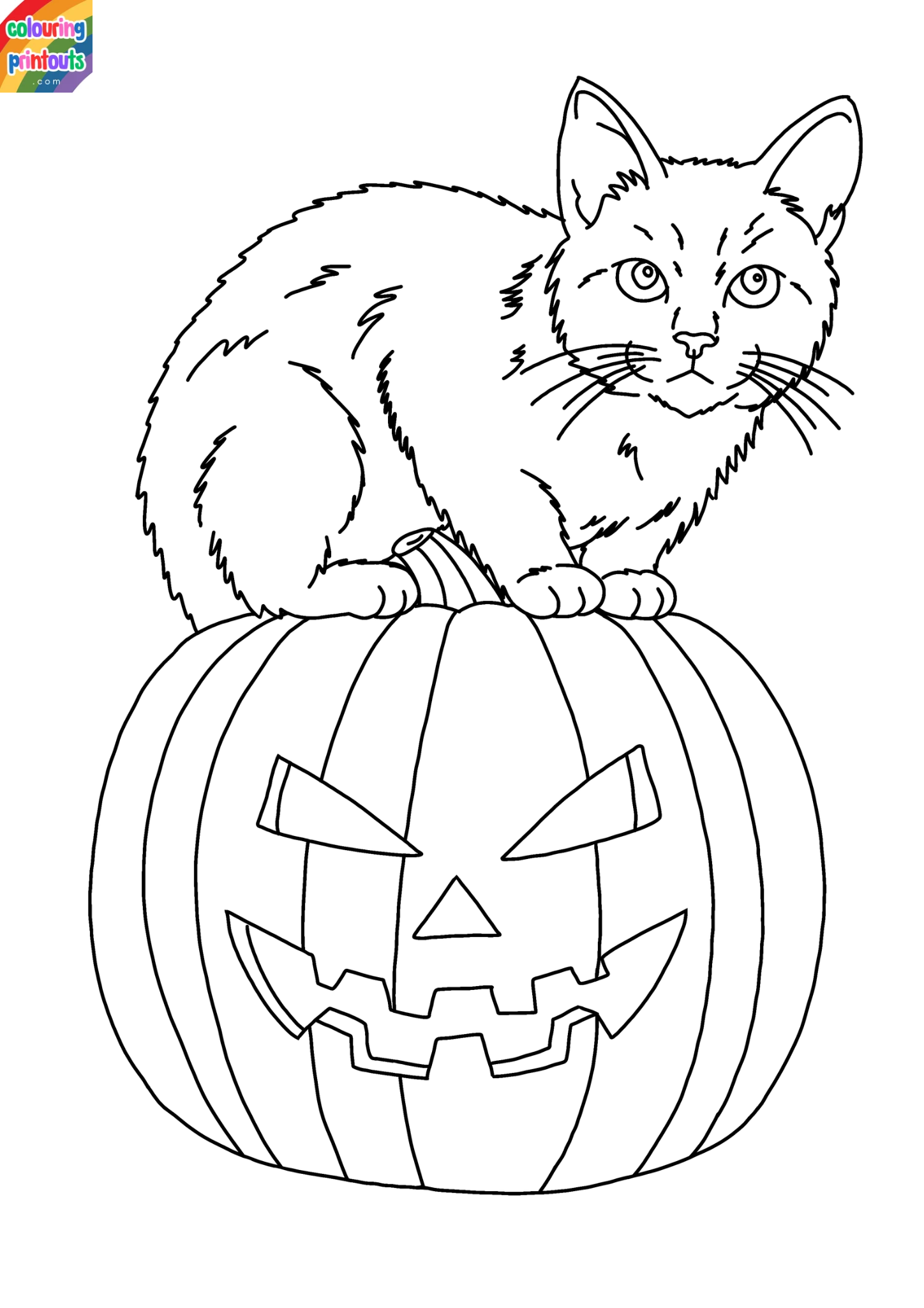Halloween cat coloring pages (2)