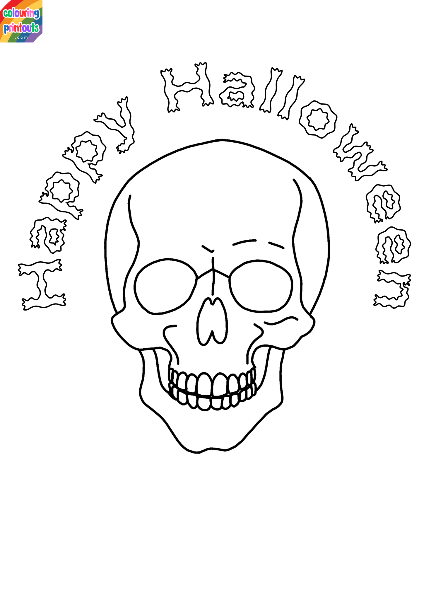 Halloween coloring pages skull (2)