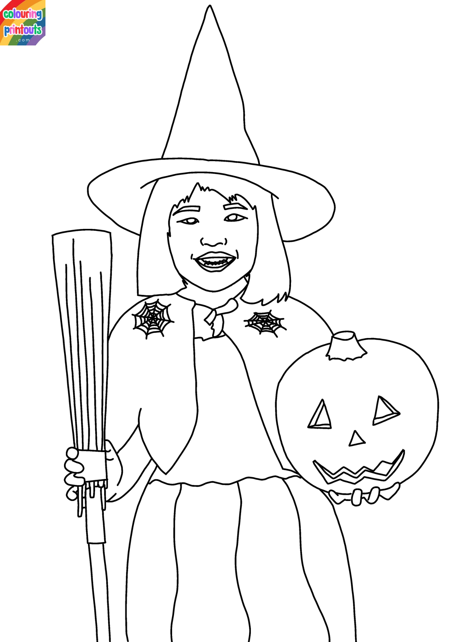 Halloween witch coloring pages