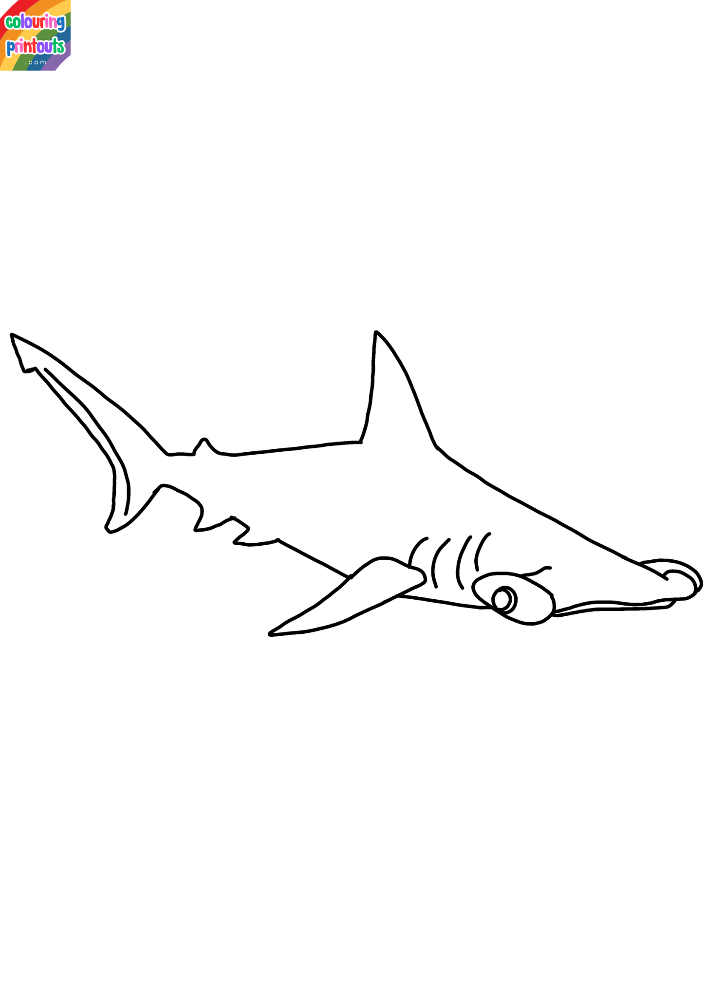 Hammerhead Shark Pictures To Color 