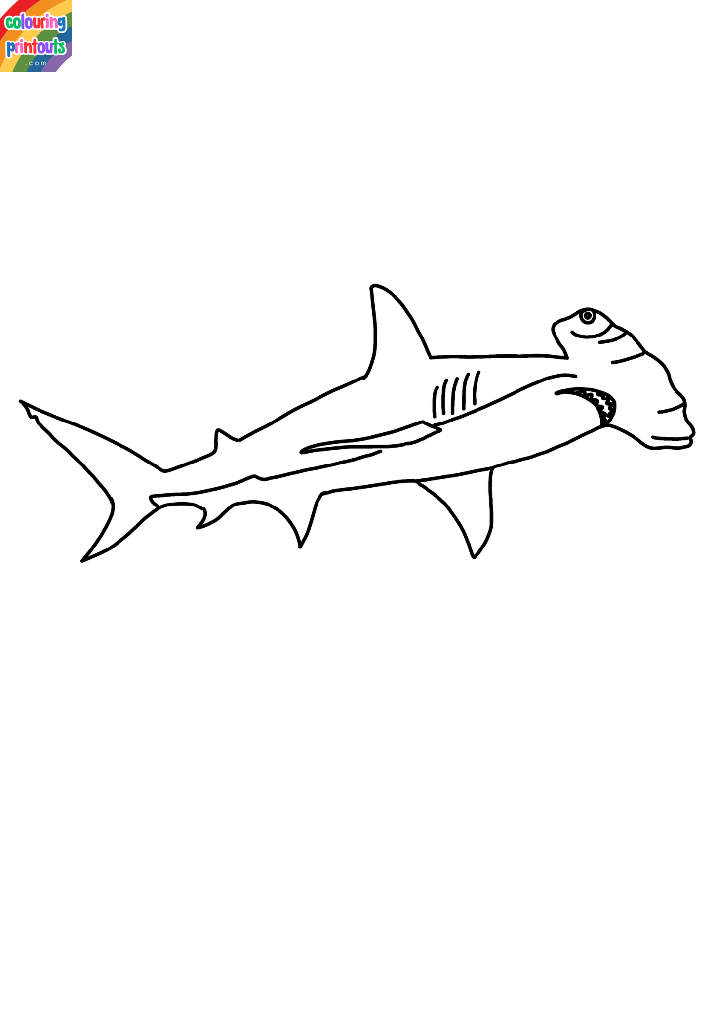Hammerhead Shark Pictures To Color