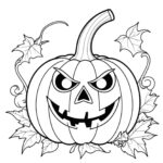 Jack o lantern coloring page printable