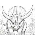 Printable triceratops