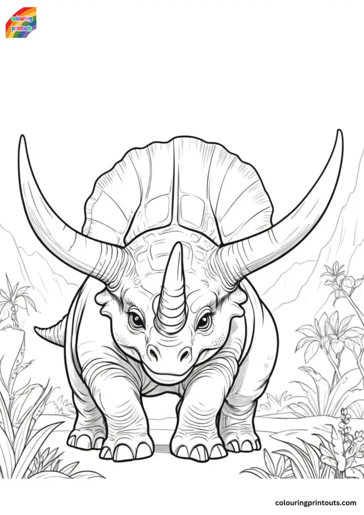 Printable triceratops