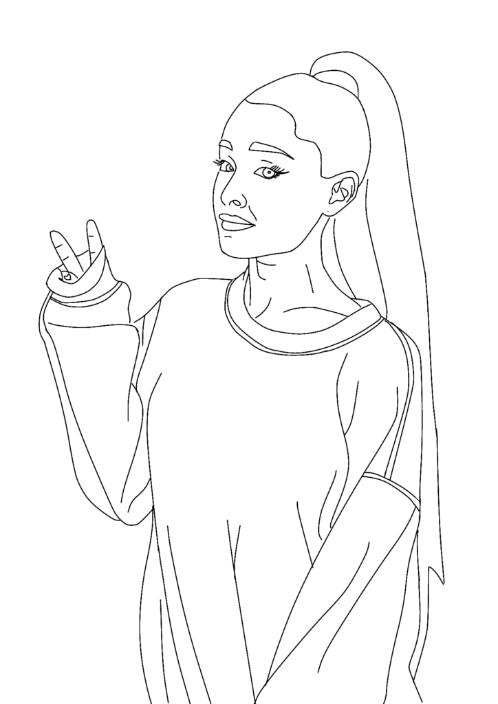 ariana grande coloring sheet