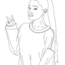 ariana grande coloring sheet