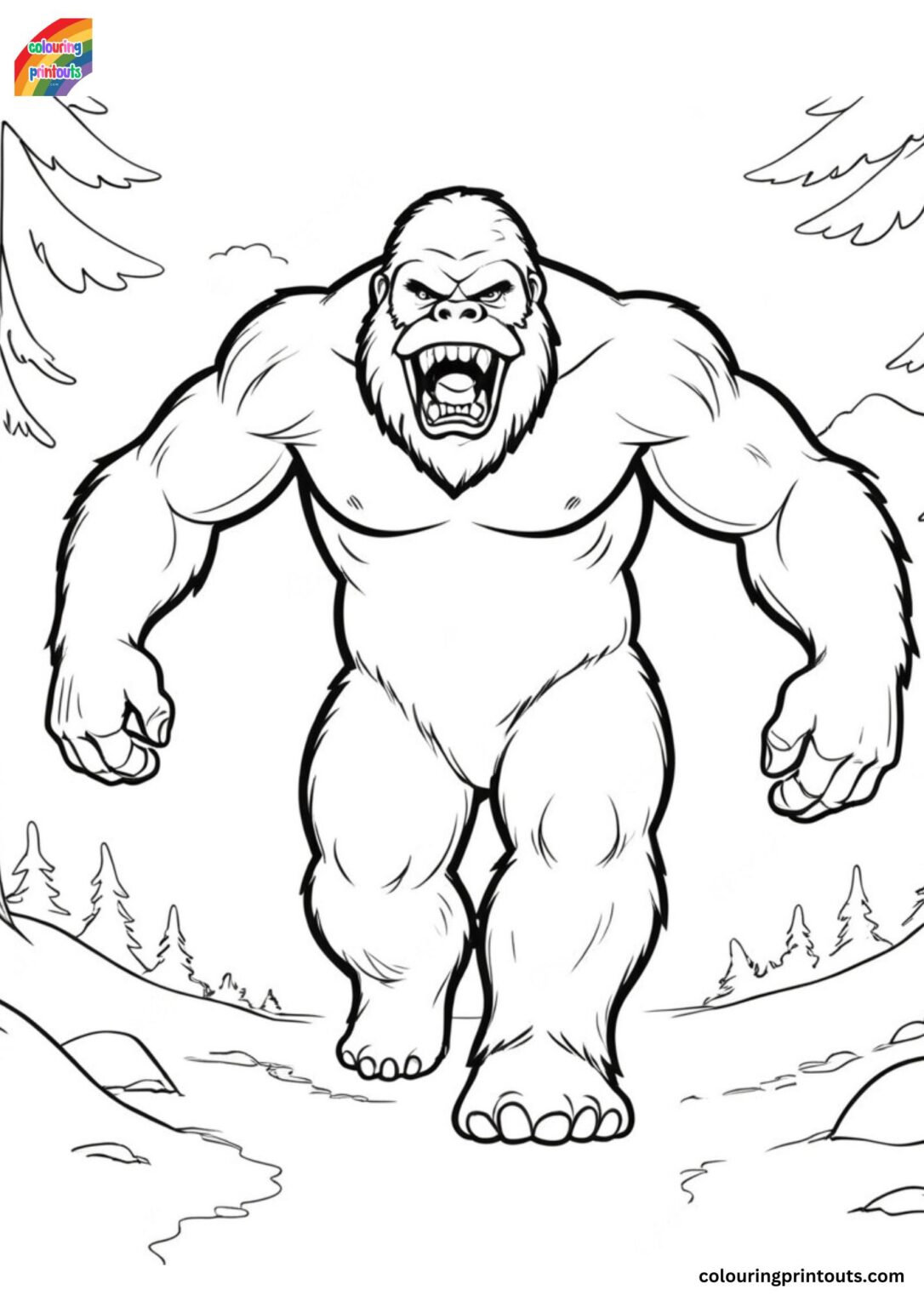 10+ Bigfoot Coloring Page