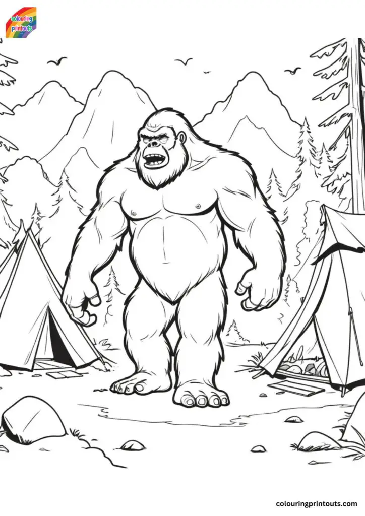 big foot coloring sheet