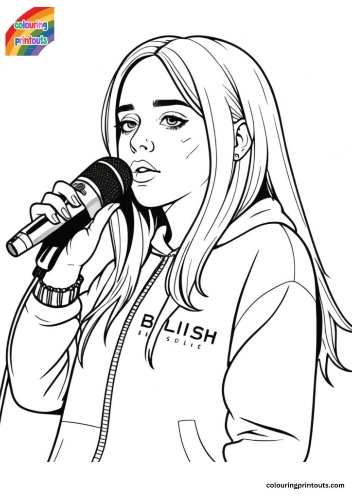 Billie Eilish Coloring Pages (Free Printables)