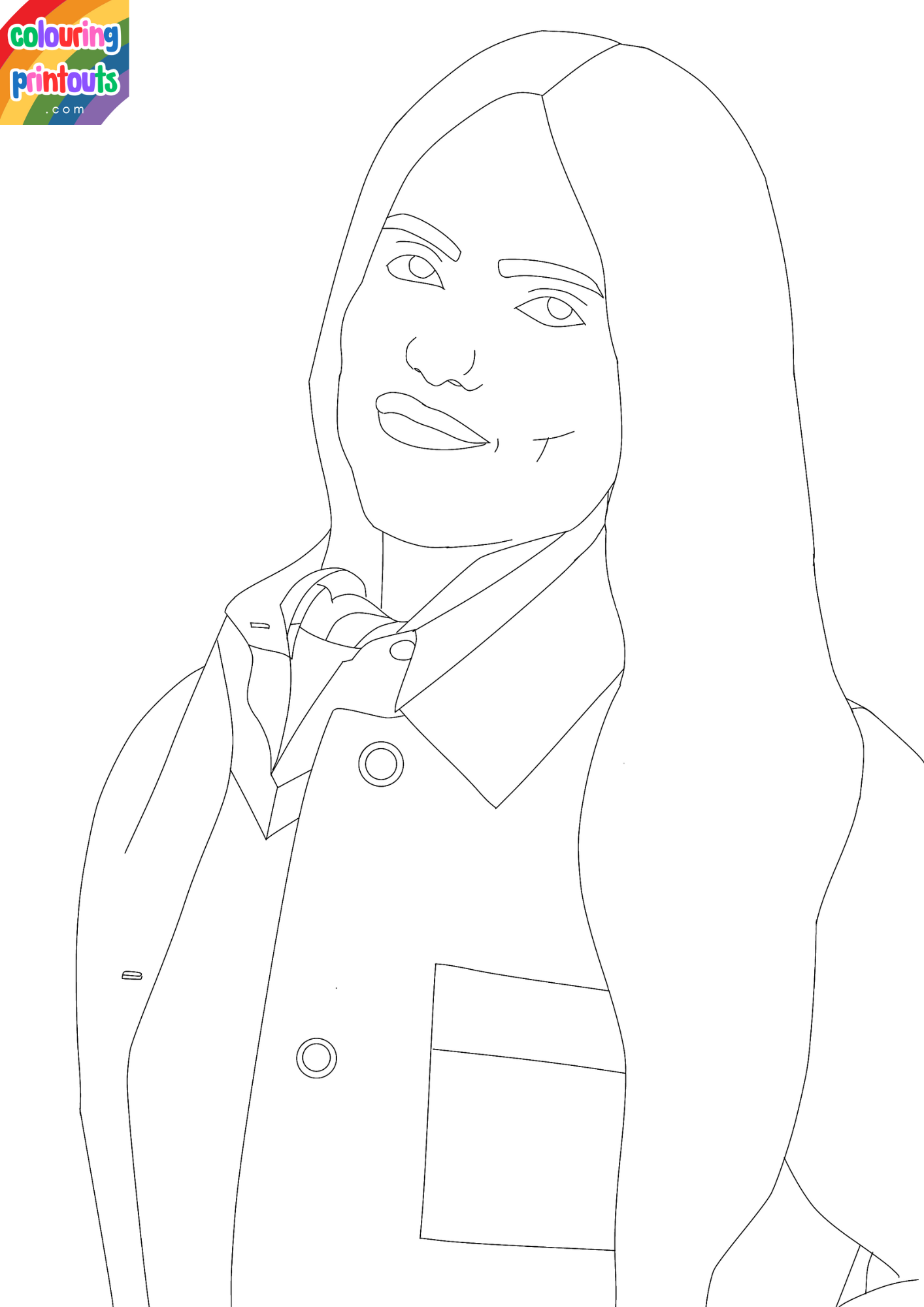 billie eilish coloring page