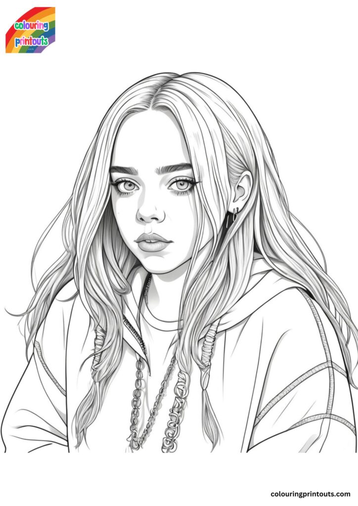 Billie Eilish Coloring Pages (Free Printables)