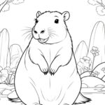 capybara colouring sheet