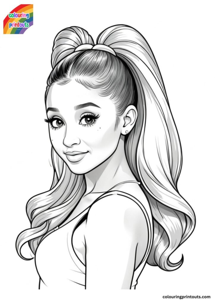 Ariana Grande Coloring Pages (Free Printables)