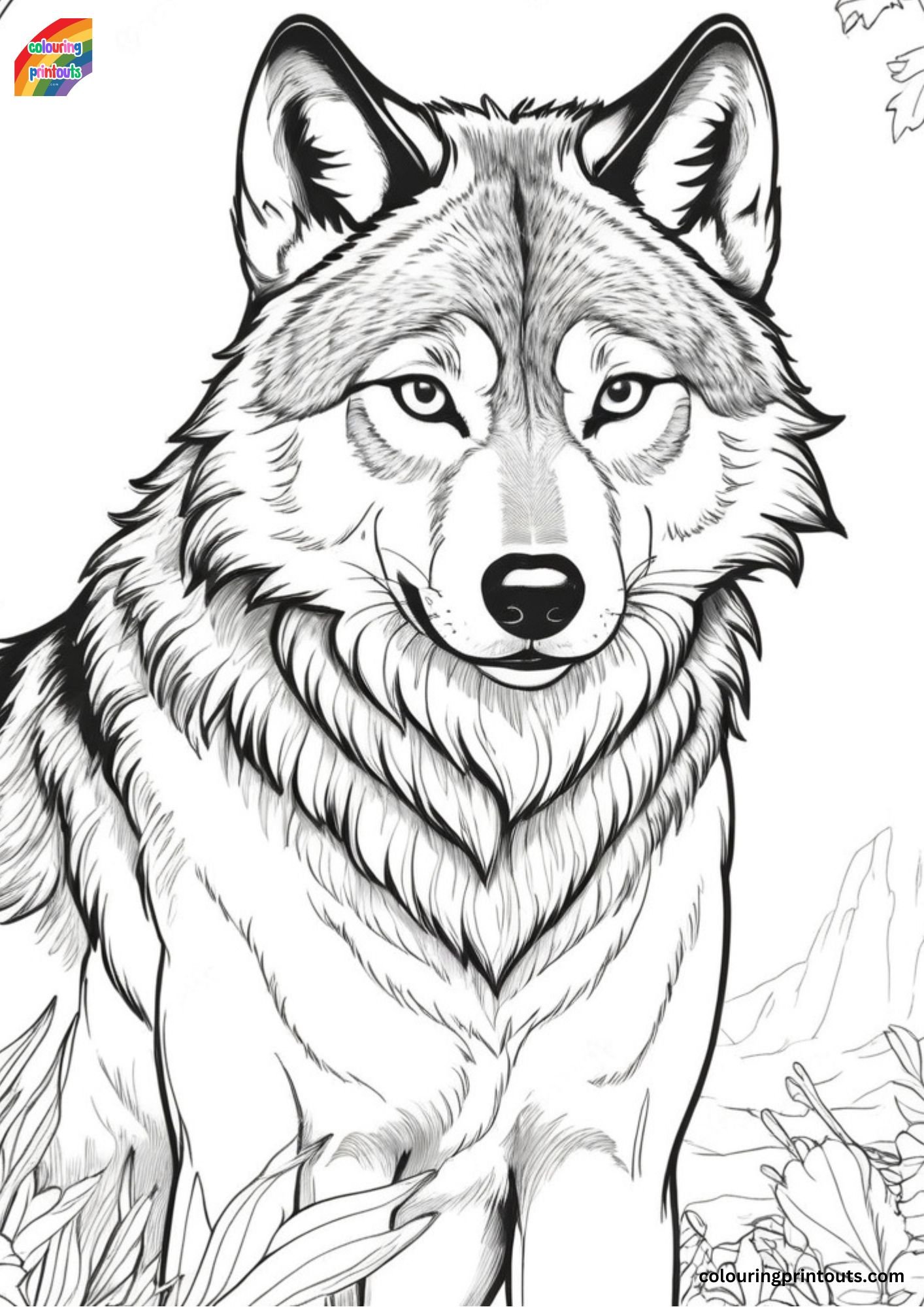 Free Coloring Pages Wolves Jenny Printable