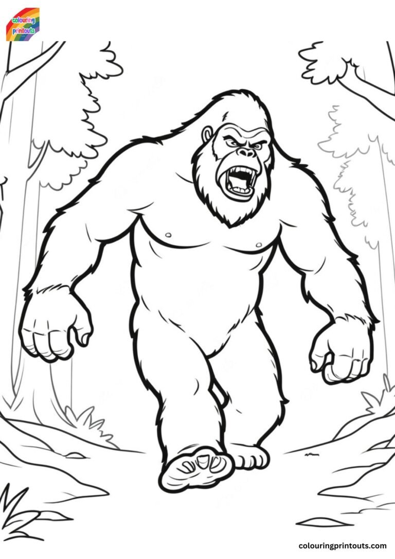 10+ Bigfoot Coloring Page