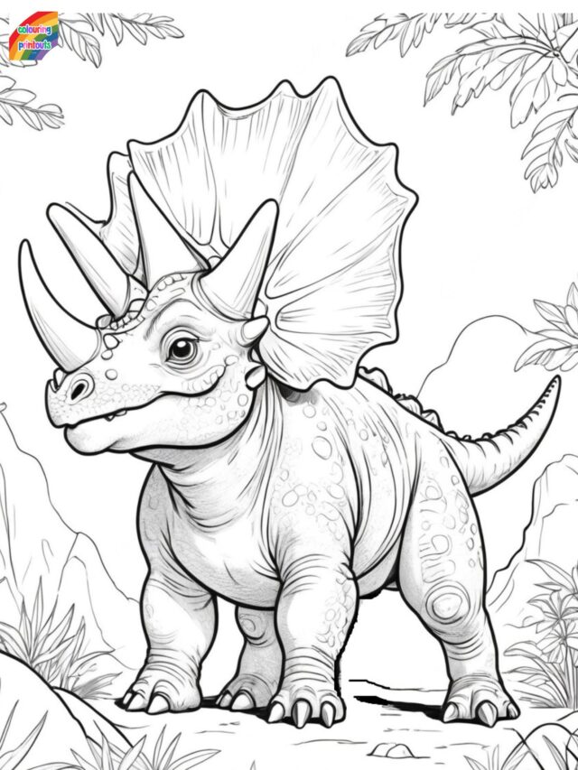 10+ Triceratops Coloring Pages