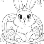 cute easter bunny coloring page