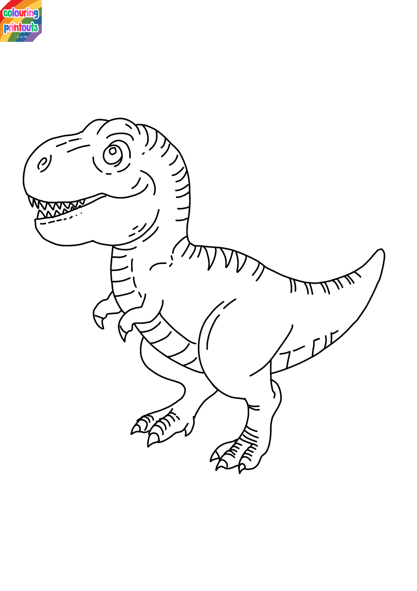 cute t rex coloring page