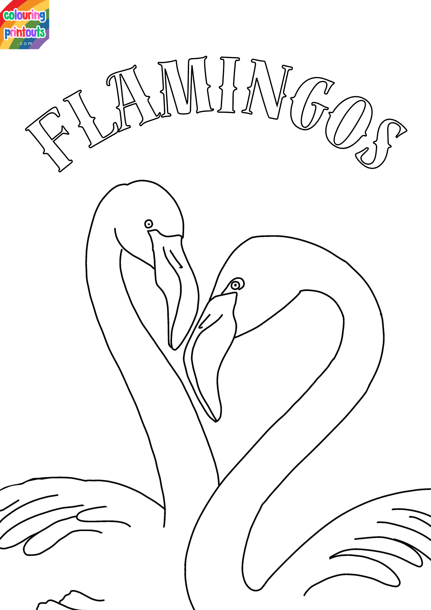 flamingo coloring sheet
