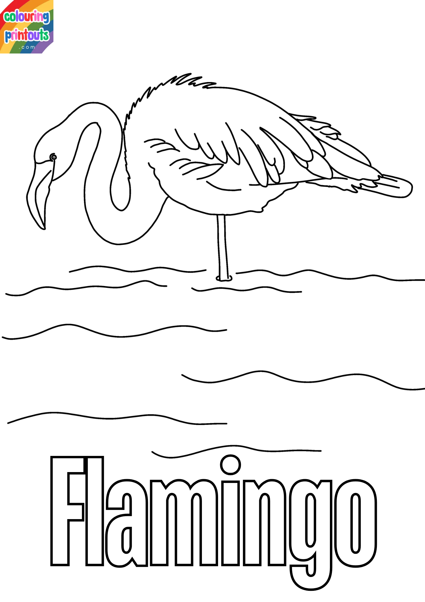 flamingo coloring sheet