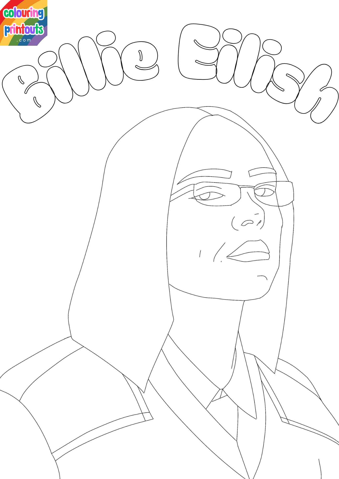 free printable billie eilish coloring pages
