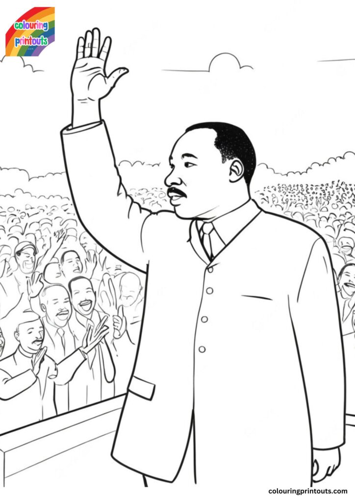 Free Printable Martin Luther King JR Coloring Page