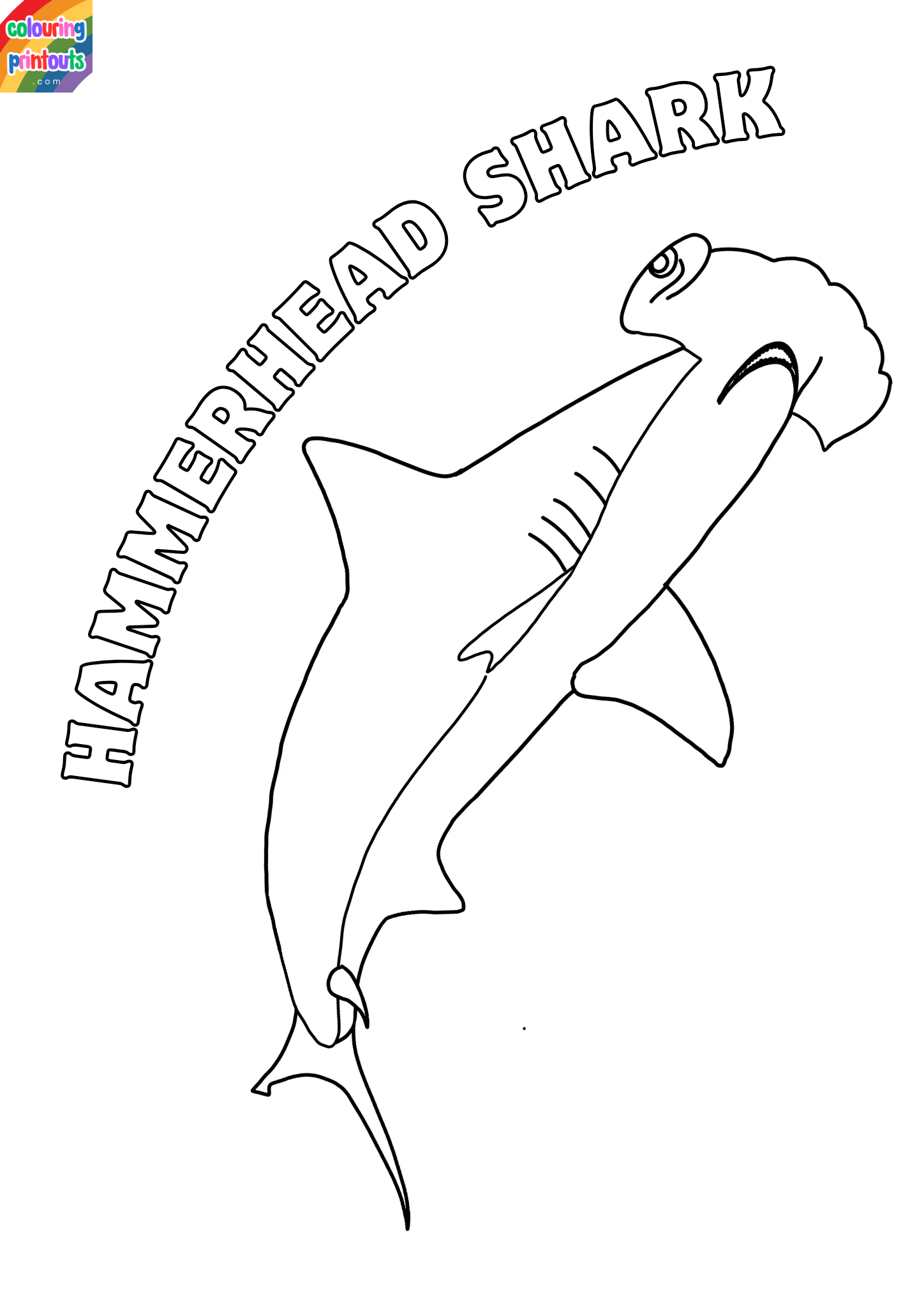 hammerhead shark coloring sheet