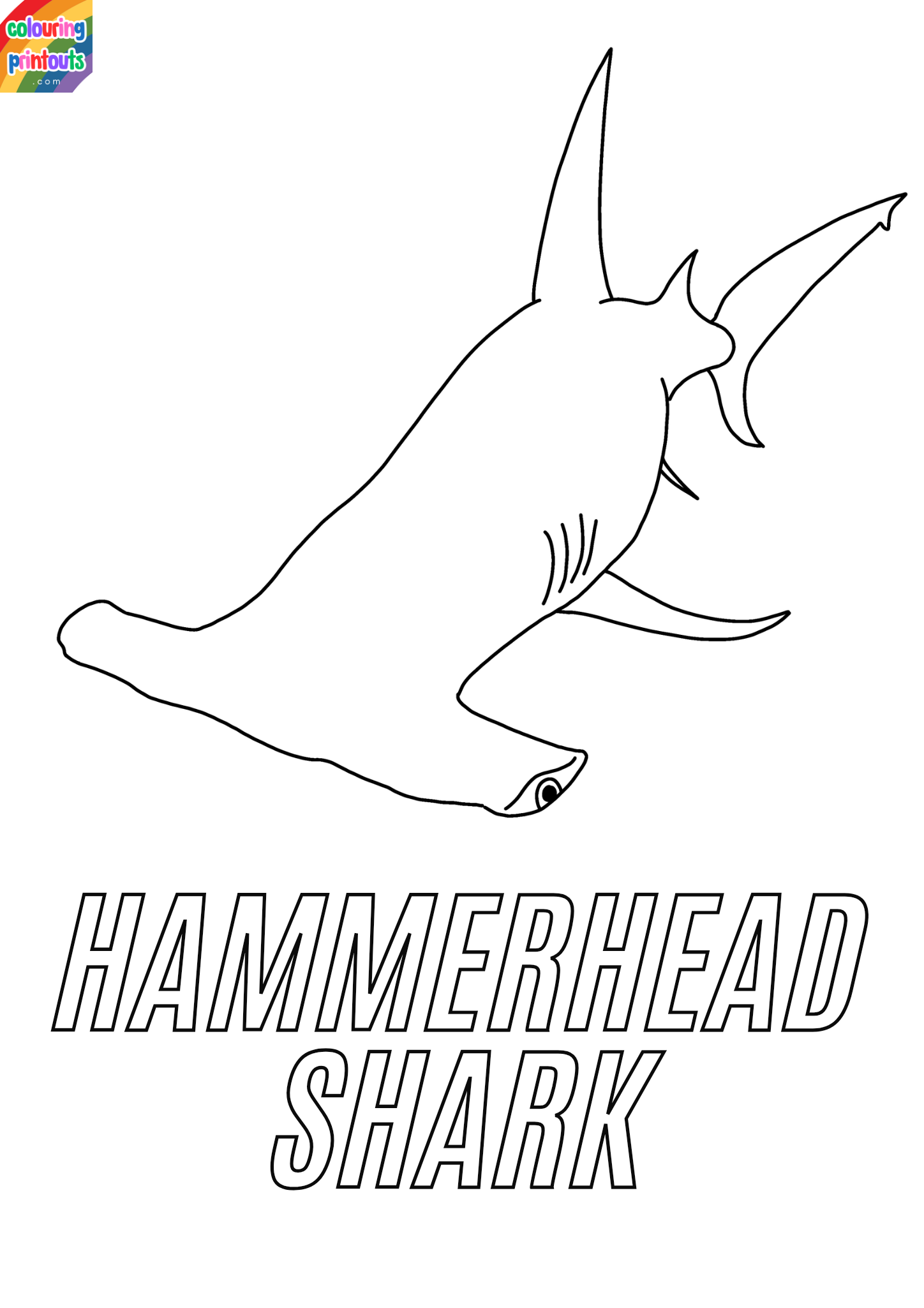 hammerhead shark coloring sheet