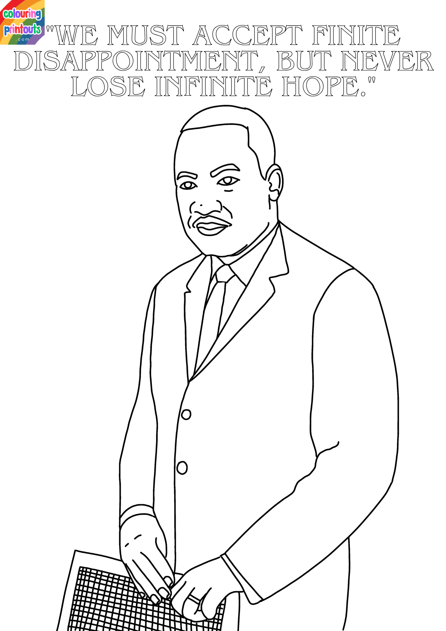 martin luther king coloring pages printable