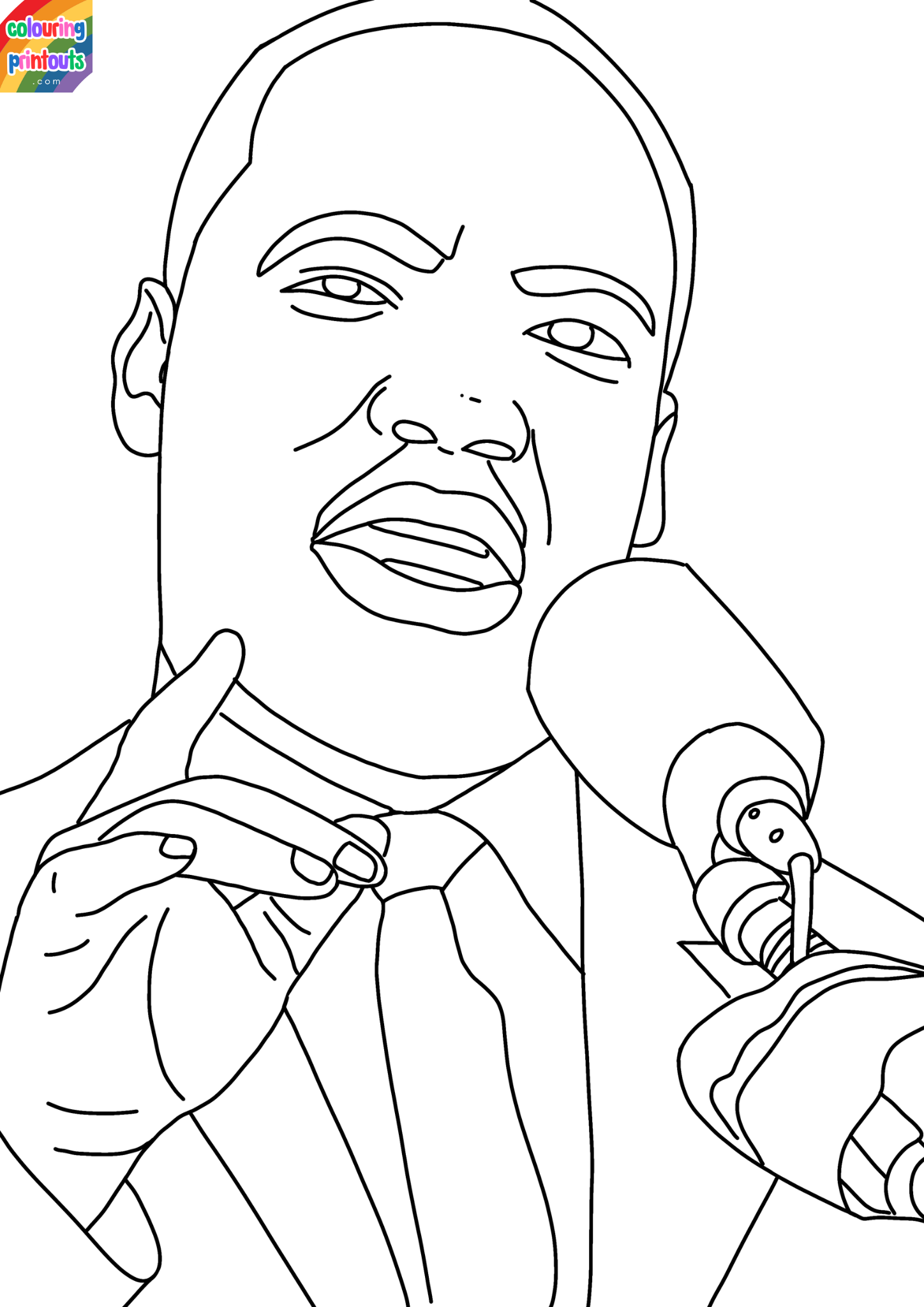 martin luther king coloring sheet