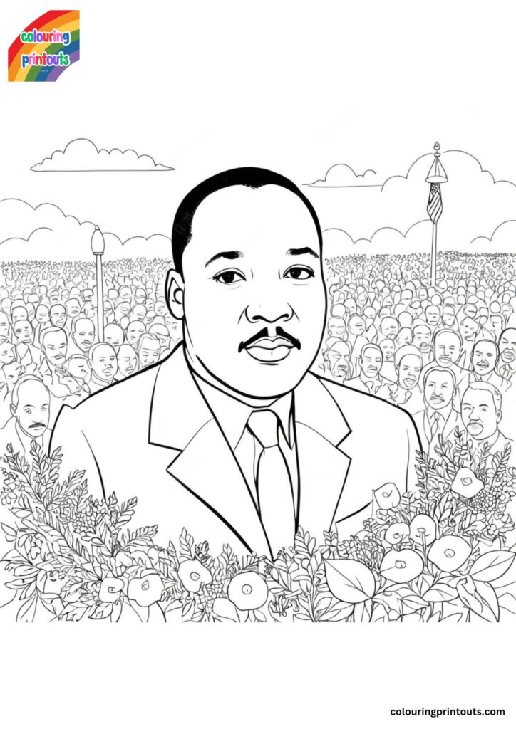 Free Printable Martin Luther King JR Coloring Page