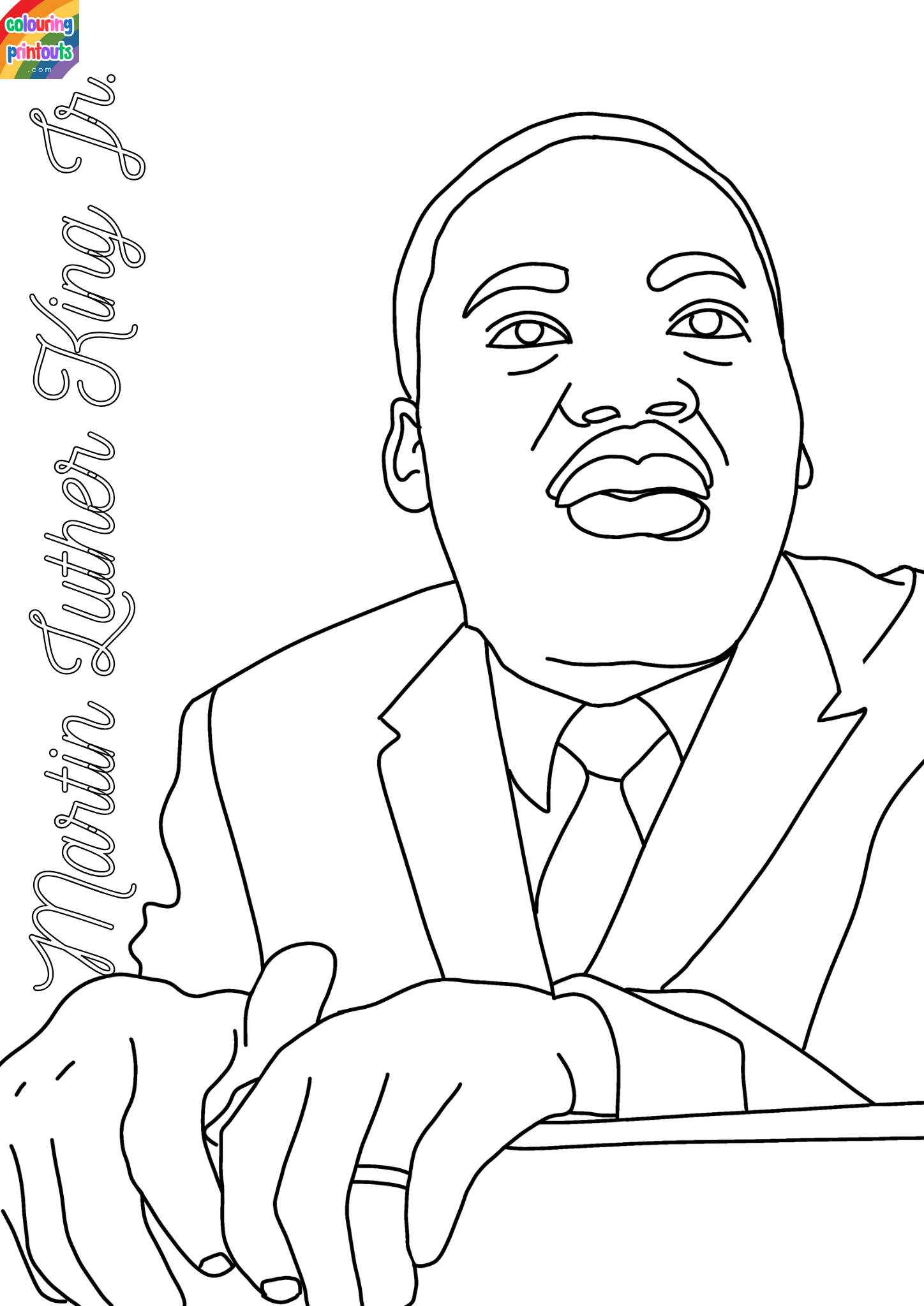 mlk jr coloring page