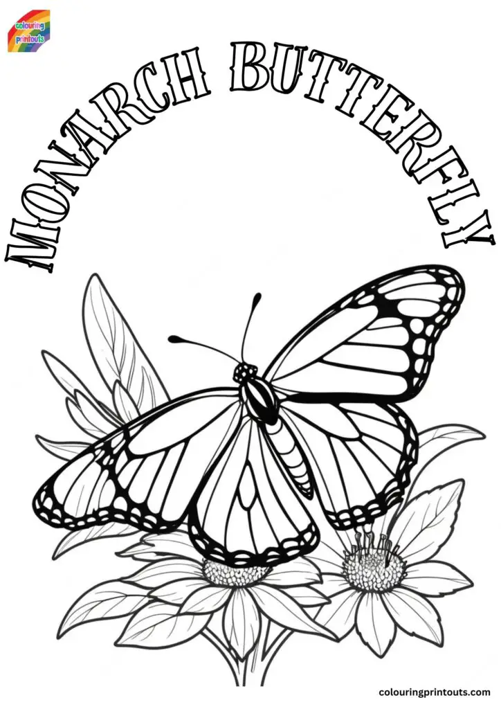 monarch butterfly color sheet