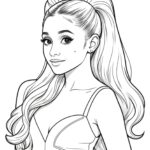 printable ariana grande colouring pages